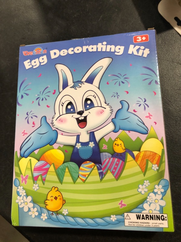 Photo 2 of Dreamon Easter Egg Decorator Kit,Easter Egg Spinner Machine Arts and Crafts Set 12 PCS Colorful Quick Drying Markers & 5 Plastic Eggs