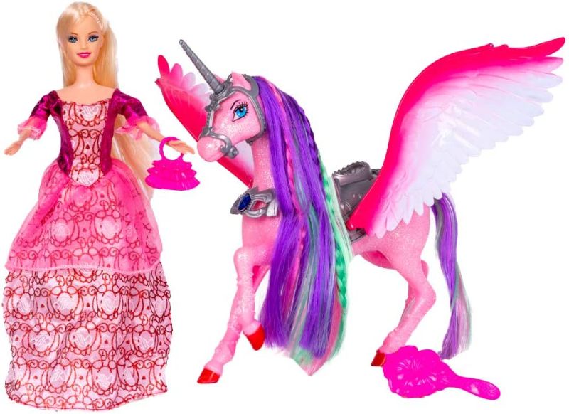 Photo 1 of BETTINA Princess Doll and Unicorn, Unicorn Gifts for Girls, Fashion Playset