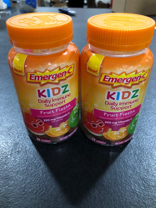 Photo 2 of 2 Emergen-C Kidz Daily Immune Support Dietary Supplements, Flavored Gummies with Vitamin C and B Vitamins, Fruit Fiesta Flavored Gummies - 44 Count