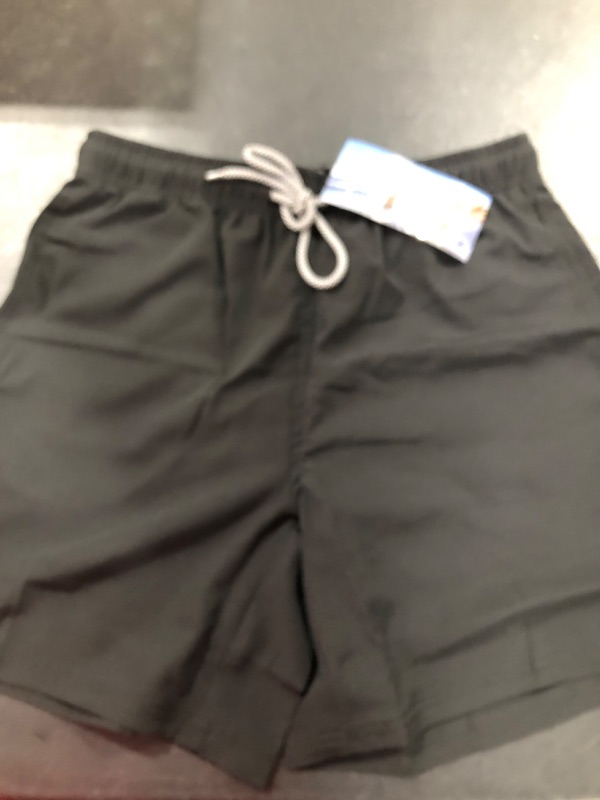 Photo 1 of Biwisy Mens Small Swim Trunks Quick Dry Beach Shorts Mesh Lining Swimwear Bathing Suits with Pockets Black