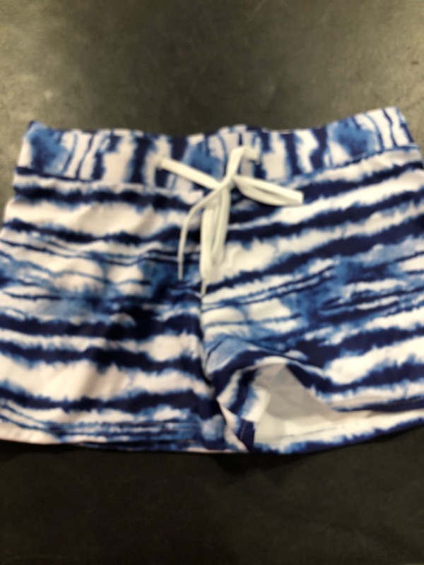 Photo 2 of Aleumdr Womens Medium 8 10 Tankini Boardshorts Waistband Short Swim Bottom Tie-Dye Swim Shorts Blue Medium 8 10