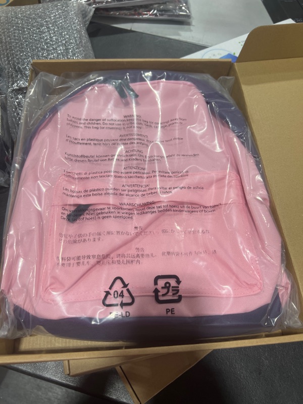 Photo 3 of Amazon Basics School Laptop Backpack - Pink