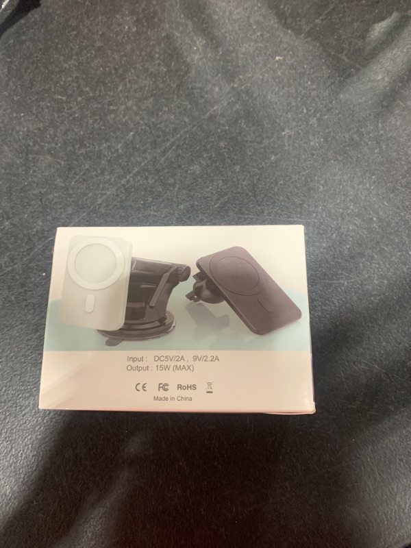 Photo 1 of Fast Dispatch 15W car Mount Magnetic Wireless Charger for iPhone 14 13 12 Automatic Magnetic Qi Fast Charging Car Air Vent Dashboard Stand (White)