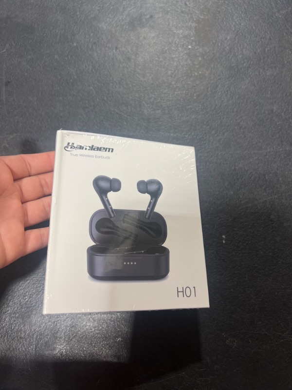 Photo 1 of Hamlaem True Wireless Earbuds, Bluetooth Headphones with Immersive Sound, Wireless Charging Case, USB-C Quick Charge, 30-Hour Playtime, IPX8 Water Resistance, Touch Control and Noise Canceling Mics