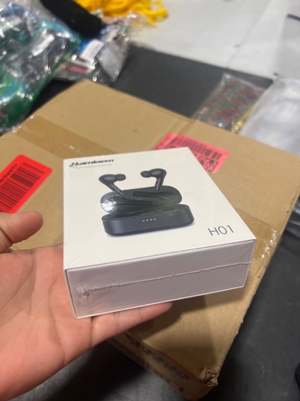 Photo 1 of Hamlaem True Wireless Earbuds, Bluetooth Headphones with Immersive Sound, Wireless Charging Case, USB-C Quick Charge, 30-Hour Playtime, IPX8 Water Resistance, Touch Control and Noise Canceling Mics