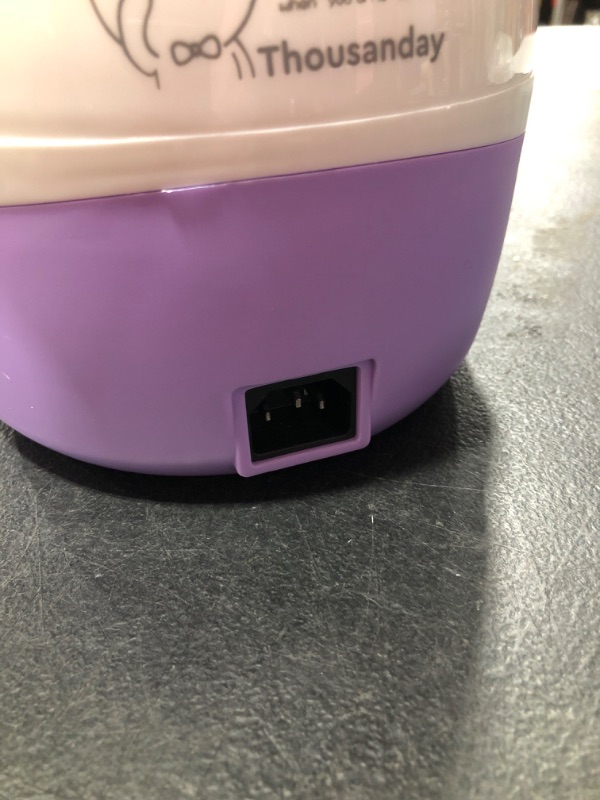 Photo 3 of (PURPLE) Rice Cooker- 110V 200W Removable Stainless Steel Food Heating Rice Cooker - with Bowl, Plate, Measuring Cup