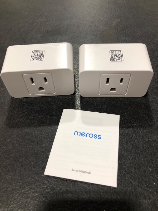 Photo 2 of Meross Smart Plug Mini, 15A & Reliable Wi-Fi, Support Apple HomeKit, Siri, Alexa, Echo, Google Assistant and Nest Hub, App Control, Timer, No Hub Needed, 2.4G WiFi Only, 2 pack
