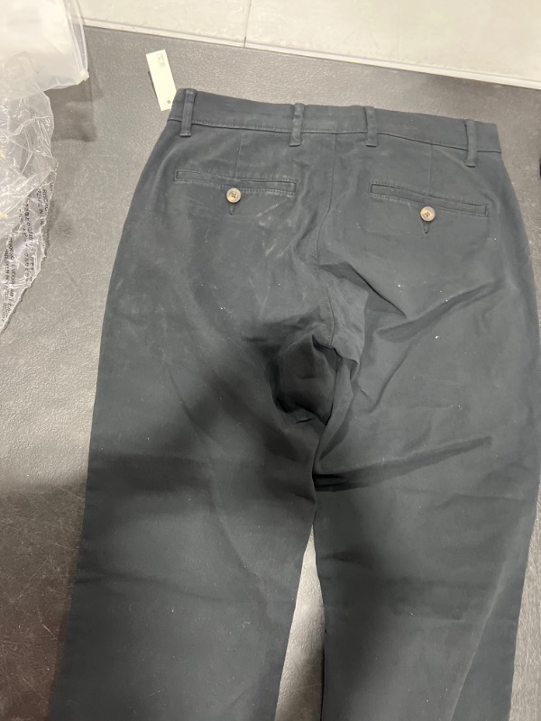Photo 3 of Amazon Essentials Men's Slim-Fit Casual Stretch Khaki Pants SIZE 28W x 32L Black