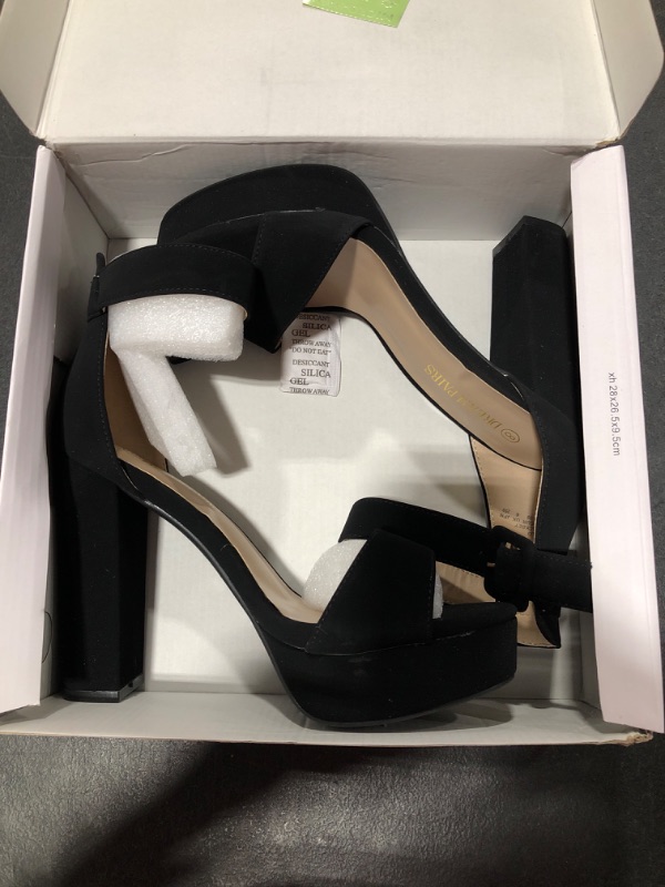 Photo 2 of DREAM PAIRS Women's Hi-Lo High Heel Platform Pump Sandals 8 Black Nubuck