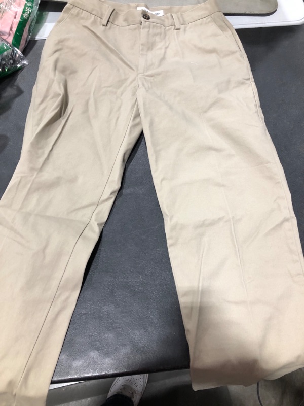 Photo 2 of Amazon Essentials Men's Classic-Fit Wrinkle-Resistant Flat-Front Chino Pant (Available in Big & Tall) 30W x 28L Khaki Brown