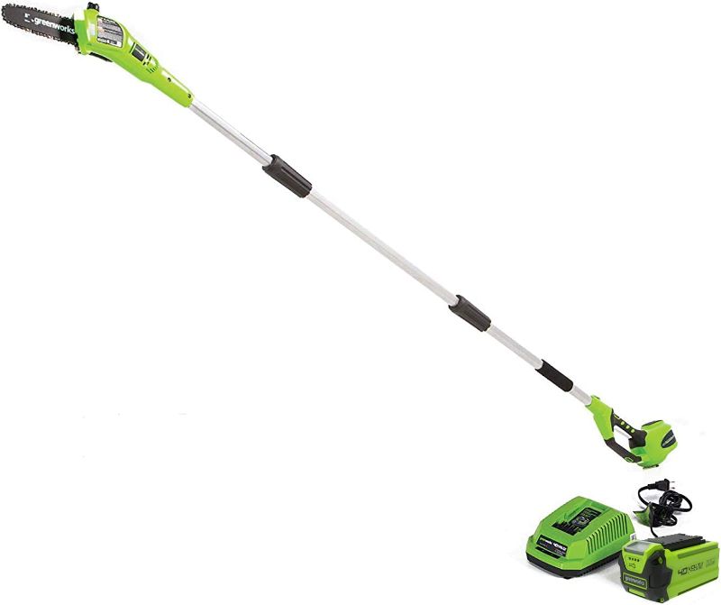 Photo 1 of Amazon.com: Greenworks 40V 8" Cordless Polesaw, 2.0Ah Battery and Charger Included : Everything Else
