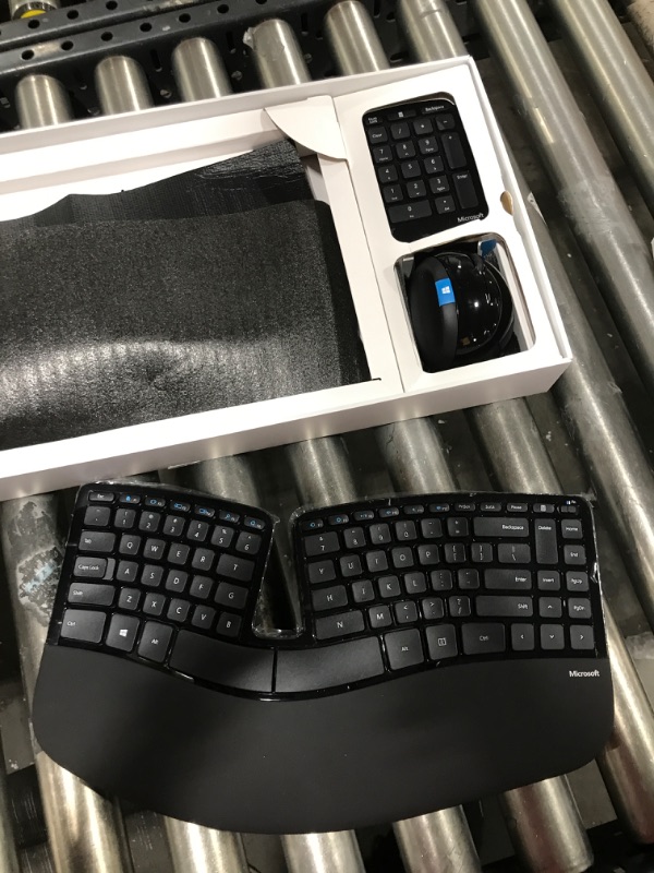 Photo 2 of Microsoft Sculpt Ergonomic Wireless Desktop Keyboard and Mouse - Black. Wireless , Comfortable, Ergonomic Keyboard and Mouse Combo with Split Design and Palm Rest.
