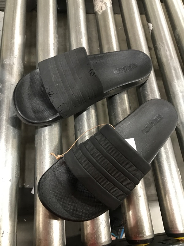 Photo 2 of adidas Unisex-Adult Adilette Slide Sandal 11 Women/10 Men Black/Black/Black