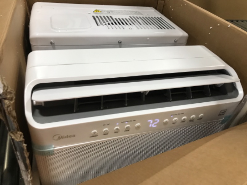 Photo 2 of Midea 12,000 BTU U-Shaped Smart Inverter Window Air Conditioner–Cools up to 550 Sq. Ft., Ultra Quiet with Open Window Flexibility, Works with Alexa/Google Assistant, 35% Energy Savings, Remote Control
