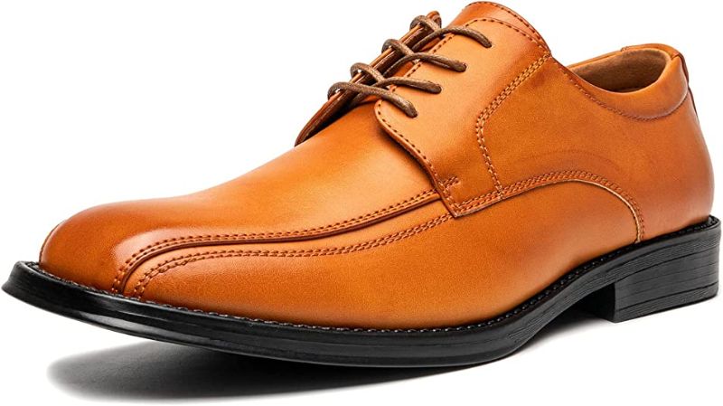 Photo 1 of AMAPO Men's Square Toe Dress Shoes Formal Lace-up Classic Business Men Oxfords - 8
