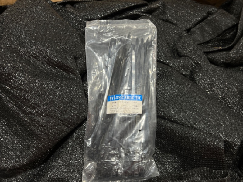 Photo 1 of Amgo 5' x 50' Black Fence Privacy Screen Windscreen,with Bindings & Grommets, Heavy Duty for Commercial and Residential, 90% Blockage, Cable Zip Ties Included, (Available for Custom Sizes)
