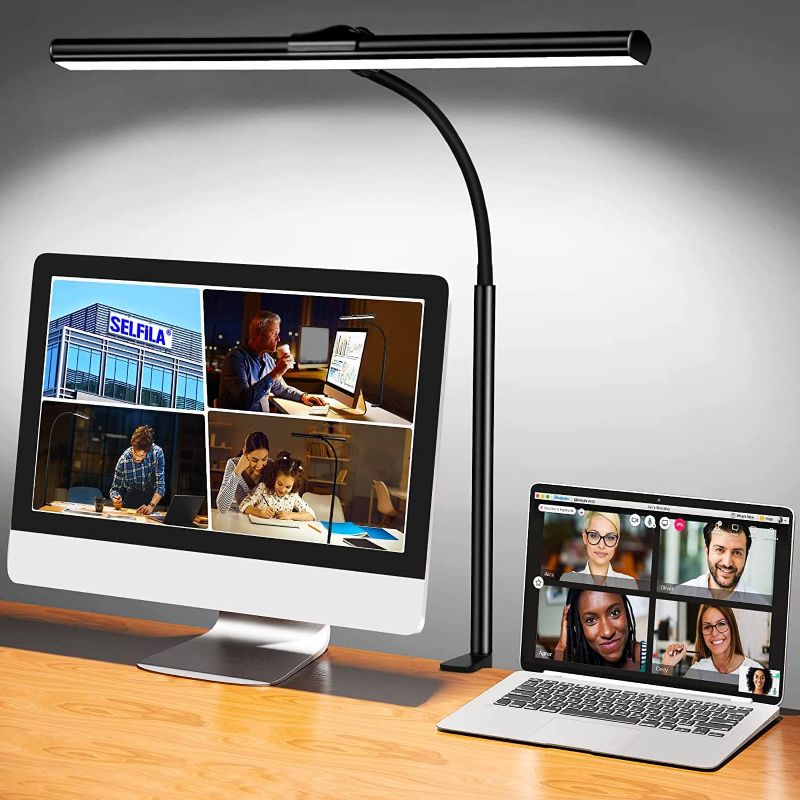 Photo 1 of LED Desk Lamp with Clamp - Architect Desk Lamp Swing Arm Task Light 360 ° Rotation Gooseneck Desktop Lighting for Office Home Workbench Drafting Reading