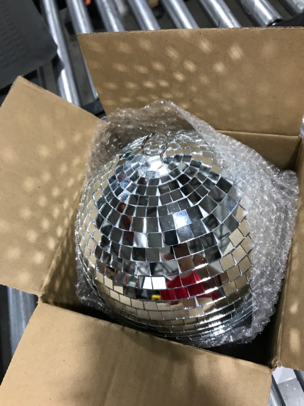 Photo 2 of 8" Mirror Disco Ball Great for a Party or Dj Light Effect Christmas