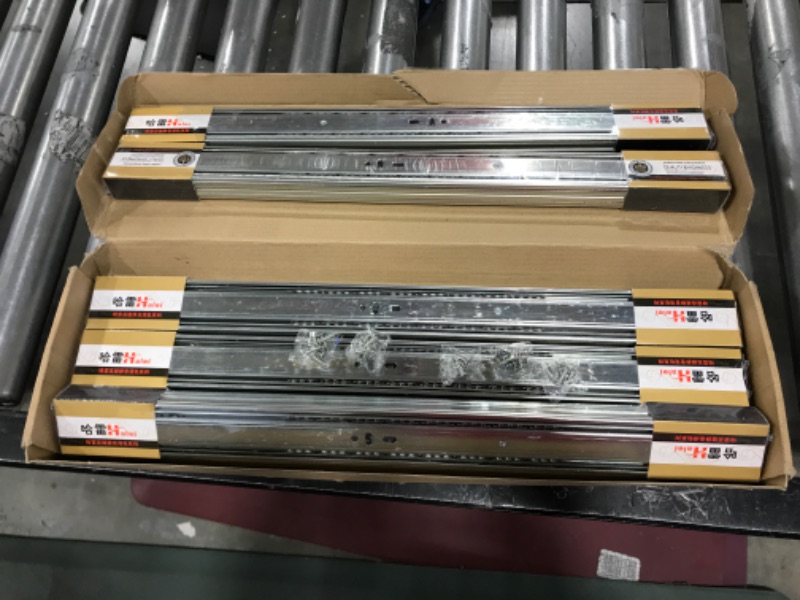 Photo 2 of 5 Pairs of 20 Inch Full Extension Drawer Slides Mount Ball Bearing Sliding (5Pair 20"L)