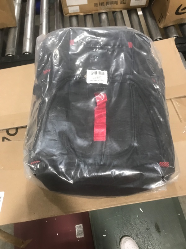 Photo 1 of generic black and red backpack