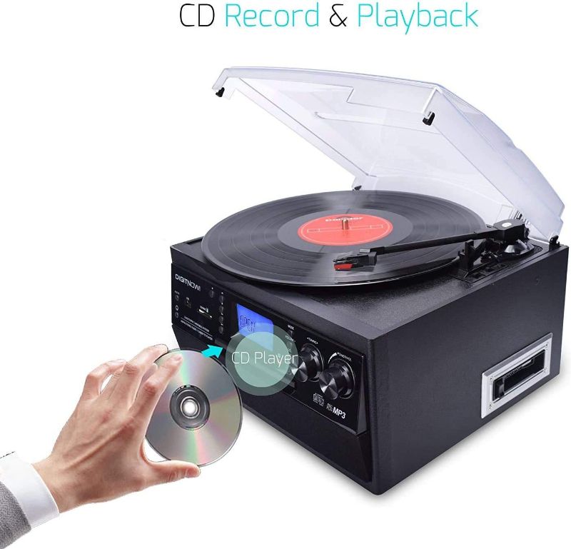 Photo 1 of Bluetooth Record Player Turntable with Stereo Speaker, LP Vinyl to MP3 Converter with CD, Cassette, Radio, Aux in and USB/SD Encoding, Remote Control
