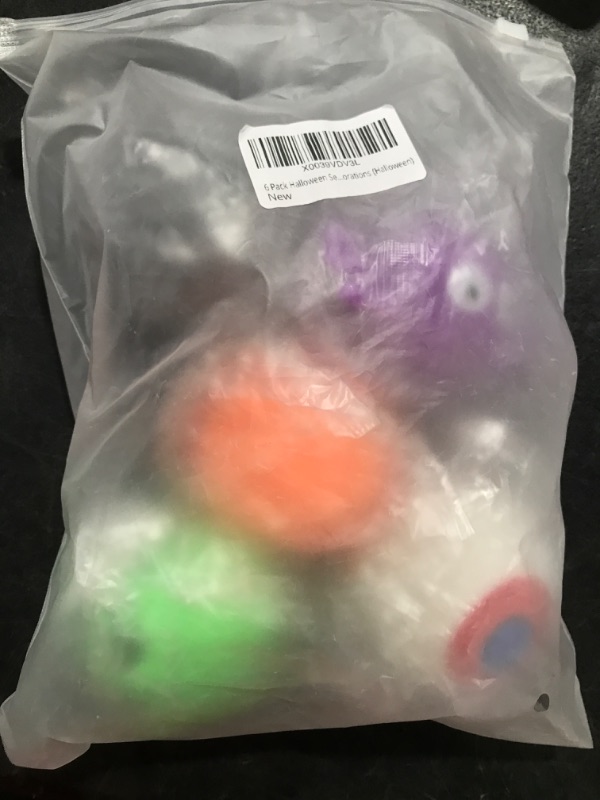 Photo 1 of 6 Pack Halloween Sensory Stress Ball Toys for Kids Girls Boys, Squishy Squeeze Toy with Water Beads Stress Reliever Anxiety Packs for Kid Party Favors(Halloween)