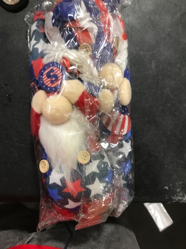 Photo 2 of Ameter 2 Pack 4th of July Patriotic Gnome Decorations Swedish Tomte Gnome Elf American Flag Patriotic Decorations for Memorial Day Gnomes, American Independence Day Holiday Decor