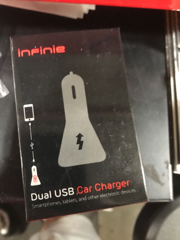 Photo 2 of INFINIE Automobile Charger for iPhone, iPad, iPod, Samsung Galaxy, Note, Smartphones and Tablets (White)