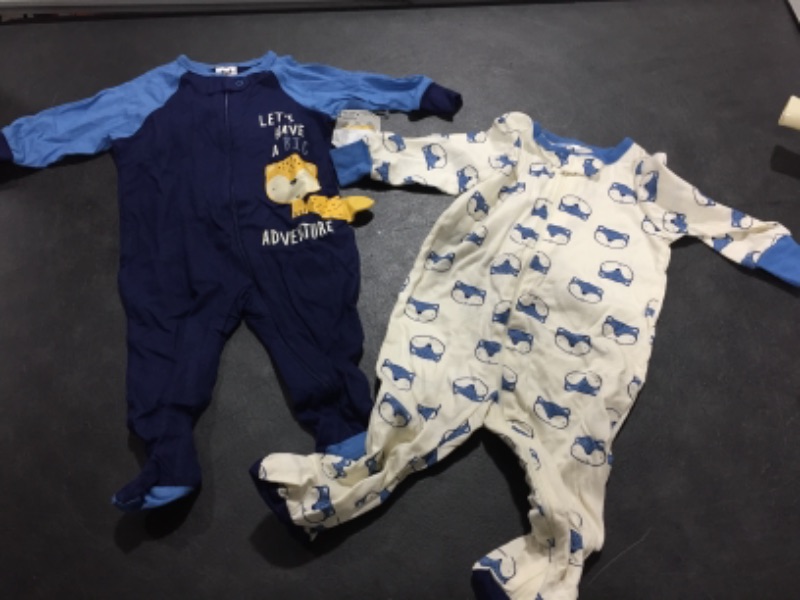 Photo 2 of Gerber Baby Boy Sleep 'N Play Footed Pajamas, 2-Pack---3/6MONTHS 
