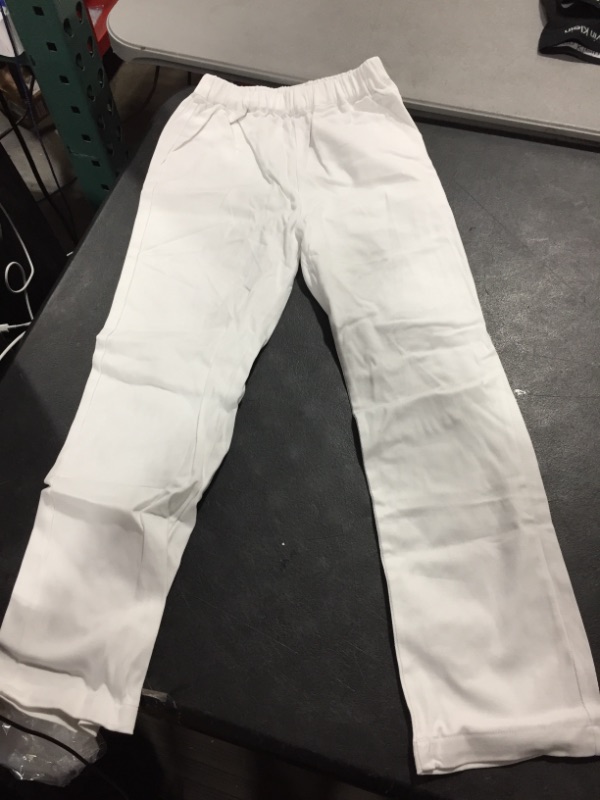 Photo 1 of BOYS WHITE BUNGE NWAIST PANTS, NO SIZE LISTED, LOOKS LIKE 7/8