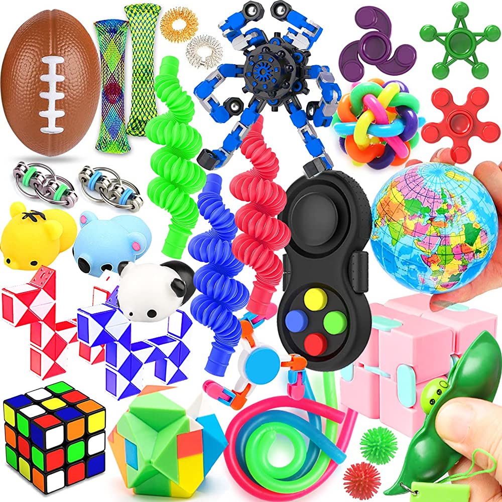 Photo 1 of 28 Pack Sensory Toys Set, Relieves Stress and Anxiety Fidget Toy for Children Adults, Special Toys Assortment for Birthday Party Favors, Classroom Rewards Prizes, Carnival, Piñata Goodie Bag Fillers