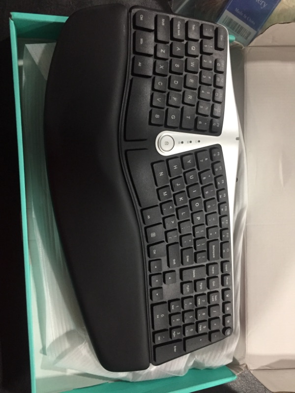 Photo 2 of Nulea Ergonomic Keyboard, Wired Split Keyboard with Pillowed Wrist and Palm Support, Featuring Dual USB Ports, Natural Typing Keyboard for Carpal Tunnel, Compatible with Windows/Mac