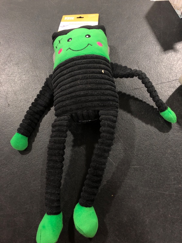 Photo 2 of ZippyPaws Halloween Crinkle Frankenstein&#39;s Monster Dog Toy - Black