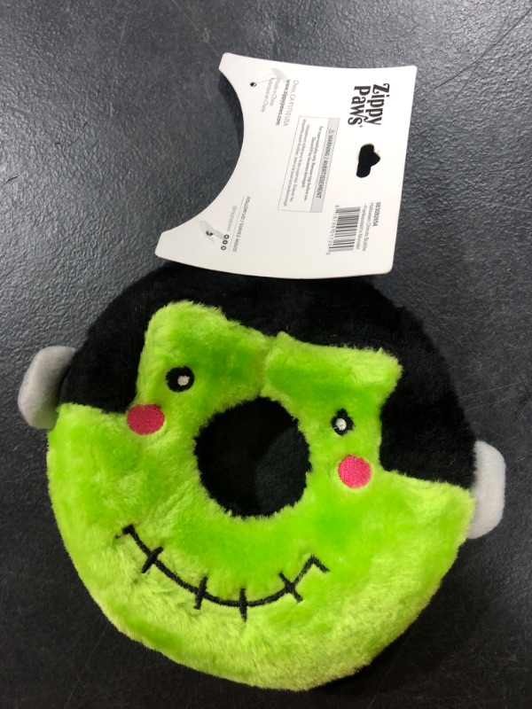 Photo 2 of ZippyPaws Halloween Donutz Buddies Frankenstein&#39;s Monster Dog Toy