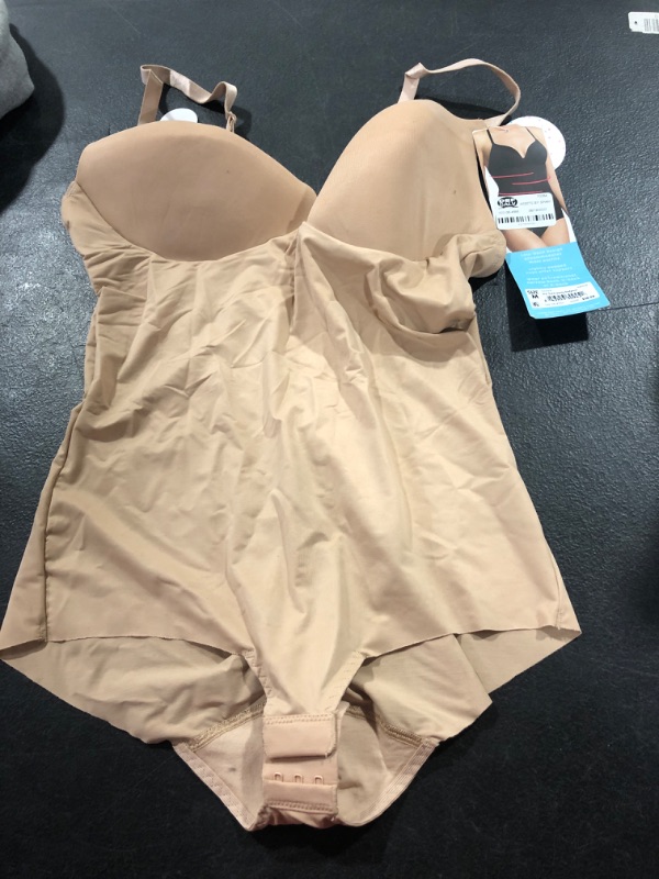 Photo 1 of ASSETS BY SPANX Women&#39;s Flawless Finish Shaping Micro Low Back Cupped Bodysuit Shapewear - Neutral M