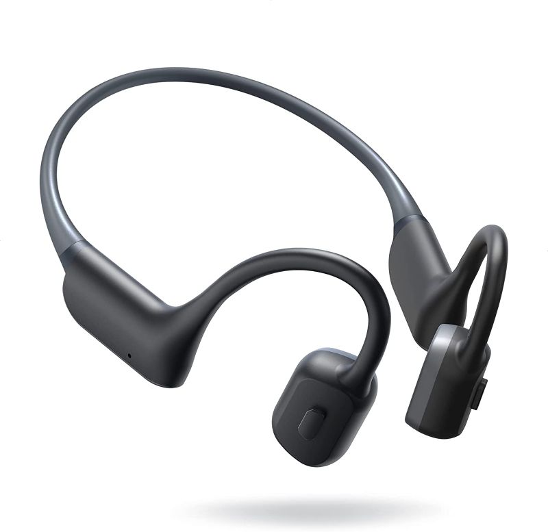 Photo 1 of Limited-time deal: LAKKA Bone Conduction Headphones, Open-Ear Headphones Bluetooth 5.3 Sport Headset with Mic, IPX5 Waterproof Sweatproof Lightweight Wireless Earphone for Running Cycling Driving Workouts, with Earplugs 