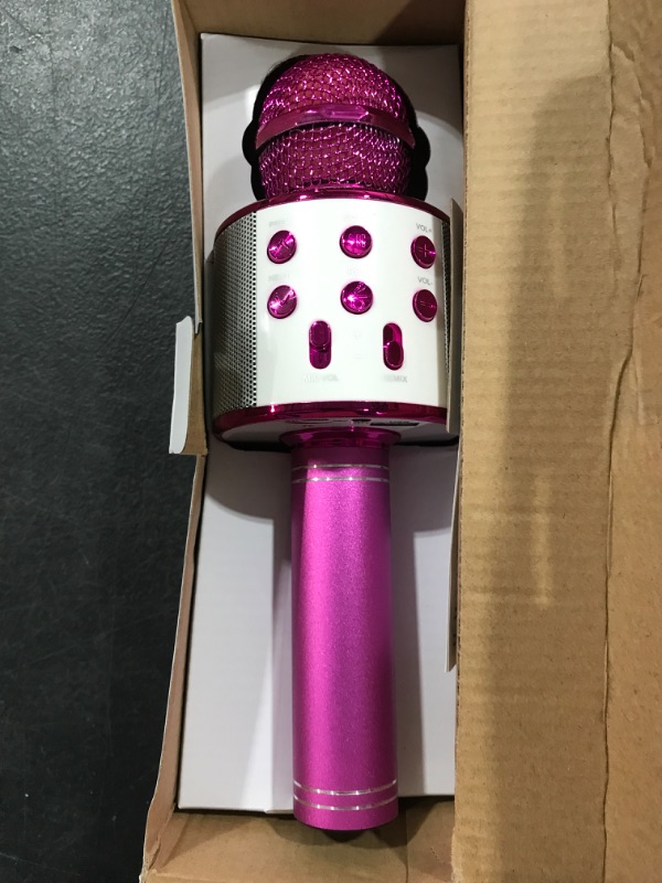 Photo 2 of Keyian Wireless Bluetooth Karaoke Microphone for Kids Gifts purple