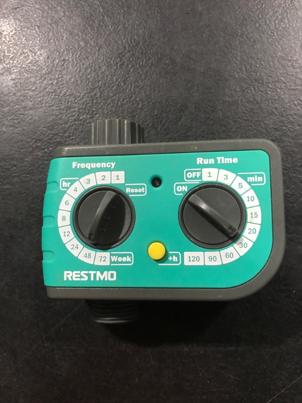 Photo 2 of RESTMO Hose Timer Manual Control, Digital Water Timer for Garden Hose Watering and Lawn Sprinkler Irrigation, Fit Outdoor Faucet & Spigot, Easy to Program, Rain Delay Interval Programming