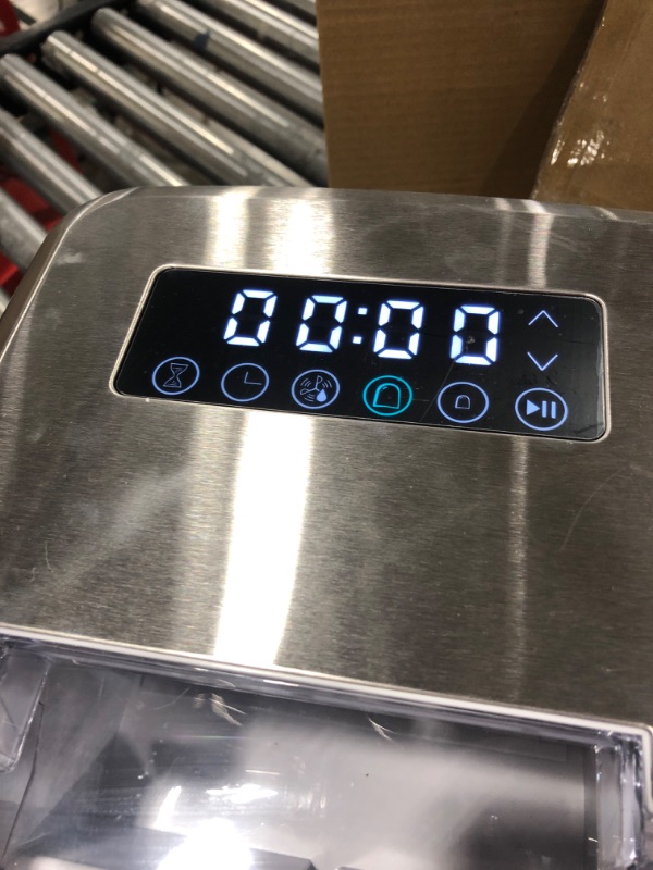 Photo 1 of 33Lbs/24H Ice Maker Countertop, 10 Ice Cube in 8 Mins, Smart Touch Control LED Panel, Time Reservation & Countdown, Self-Cleaning, 2 Sizes Ice Cube, Portable for Home Camping Party RV, Stainless Steel