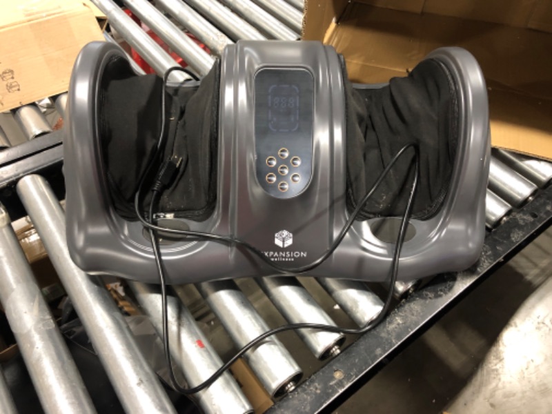 Photo 2 of MISSING REMOTE - Shiatsu Foot Massager Machine with Heat & Vibration, Foot and Calf Massager for Plantar Fasciitis and Neuropathy Pain, Deep Kneading, Increases Blood Flow Circulation W/Remote Control (Gray)