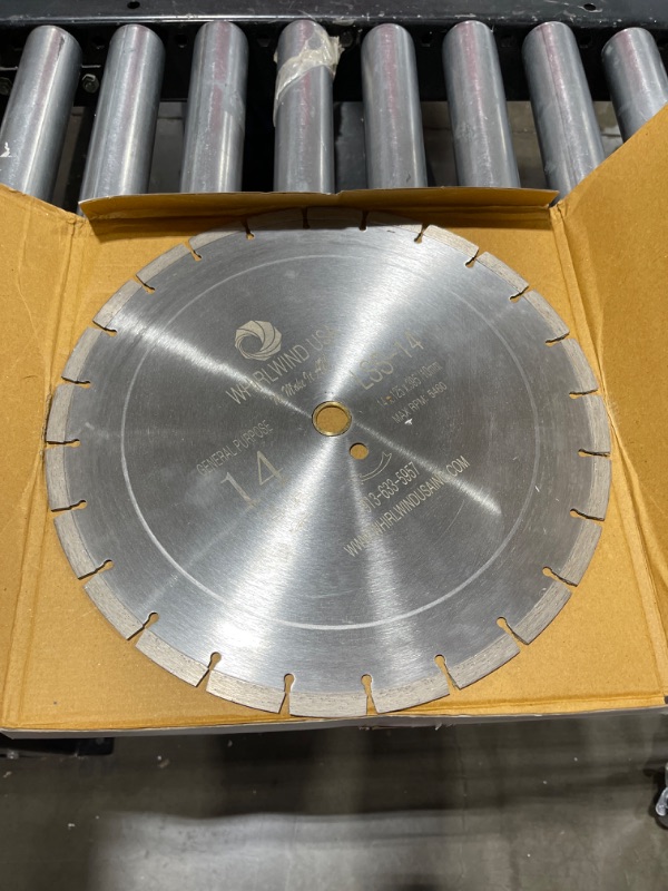 Photo 2 of 14" Concrete Saw Blade, Dry or Wet timeriver 14 Inch Diamond Blade Concrete, Hot Pressing Process, High Durability, 14 Masonry Blade for Cutting Masonry, Retaining Wall, Granite, Marble, Concrete