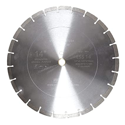 Photo 1 of 14" Concrete Saw Blade, Dry or Wet timeriver 14 Inch Diamond Blade Concrete, Hot Pressing Process, High Durability, 14 Masonry Blade for Cutting Masonry, Retaining Wall, Granite, Marble, Concrete