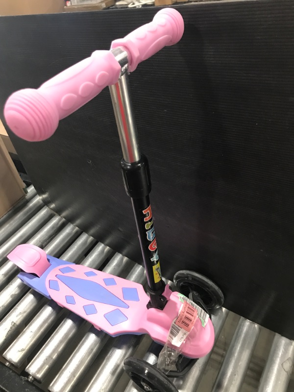 Photo 2 of Hiboy Q1 Scooter for Kids - 4 Adjustable Heights, 3 Wheels with 2 LED Light-Up Front Wheels, Foldable Toddler Scooter for Boys and Girls from 2-6 Years Old
