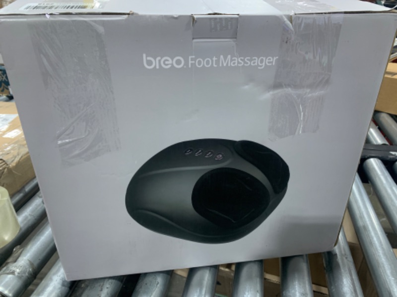 Photo 5 of Breo Foot Massager Machine with Heat, Shiatsu Deep Tissue Kneading, Rolling Massage for Relief, Fits Feet Up to Men Size 12 1 Count (Pack of 1)