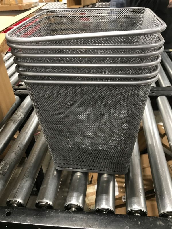 Photo 1 of Mesh Square Wastebasket - 6 Pack