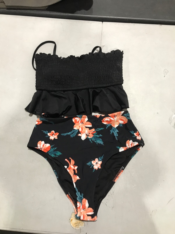 Photo 1 of black and floral swim suit  s 