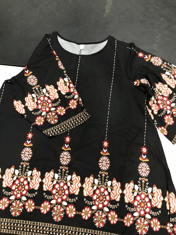 Photo 1 of black and floral moomoo xxl