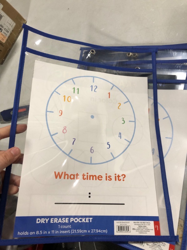 Photo 2 of 30 pack teaching aid learn your fractions and time 