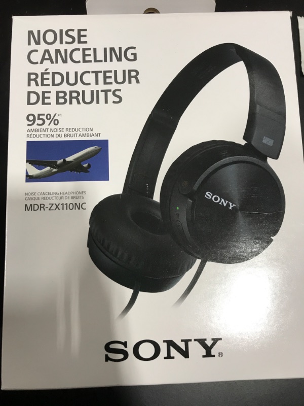 Photo 3 of Sony MDRZX110NC Noise Cancelling Headphones, Black MDR-ZX110NC