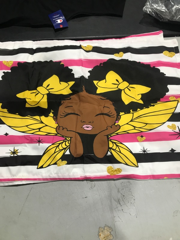 Photo 1 of African American Black Girl Duvet Cover Set,Black Girl Magic Bedding Set Twin Size,Cute Little Afro Black Princess Bed Comforter Cover Sets,Girl Bedroom Room Decor(1 Duve Cover +2 Pillowcases